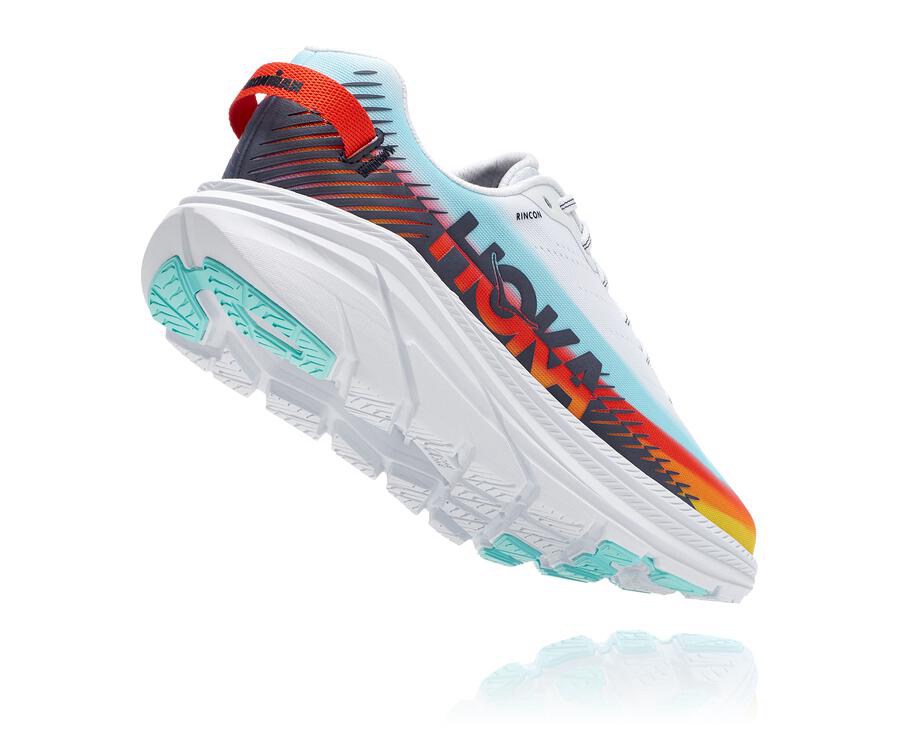 Hoka One One Mens Running Shoes - Ironman Rincon 2 - White/Blue - YBEX71038